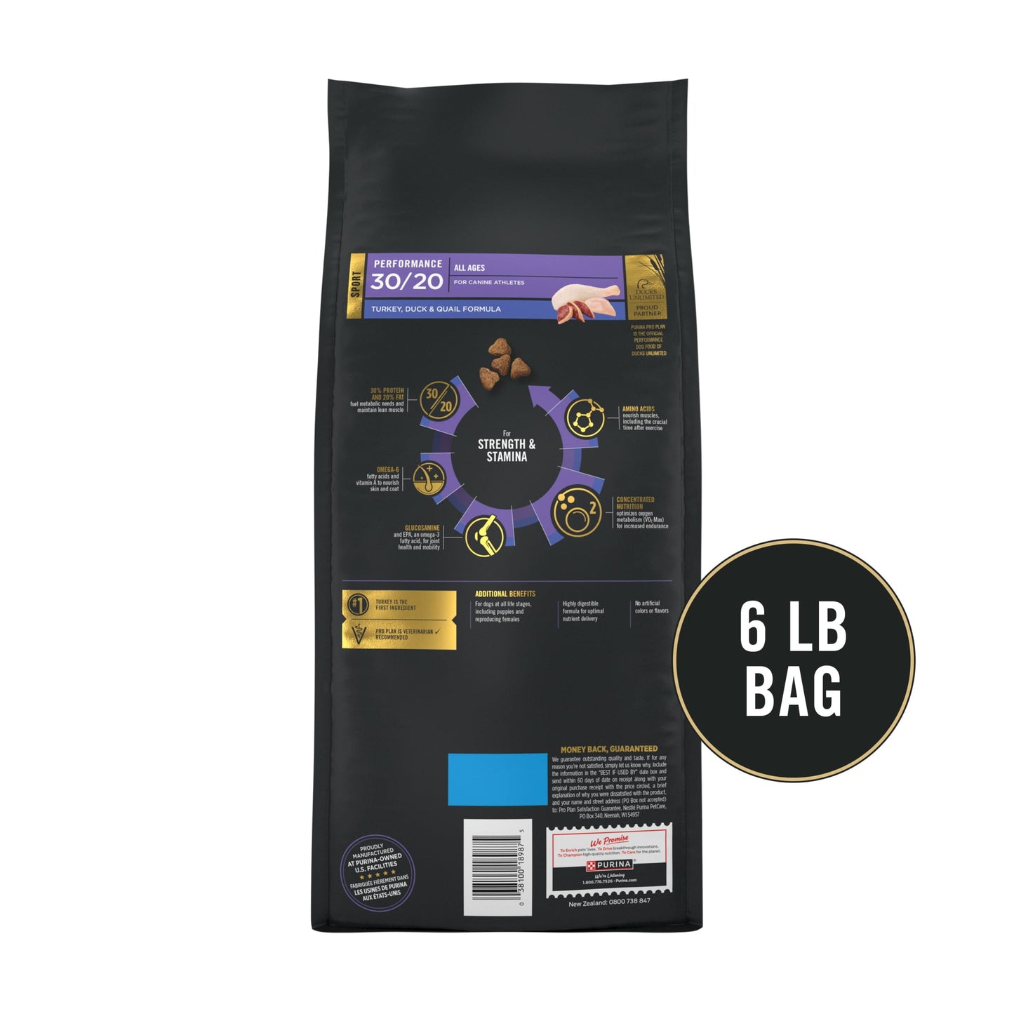 Purina Pro Plan Sport Performance 30/20 High Protein Dry Dog Food, Turkey, Duck, Quail Recipe