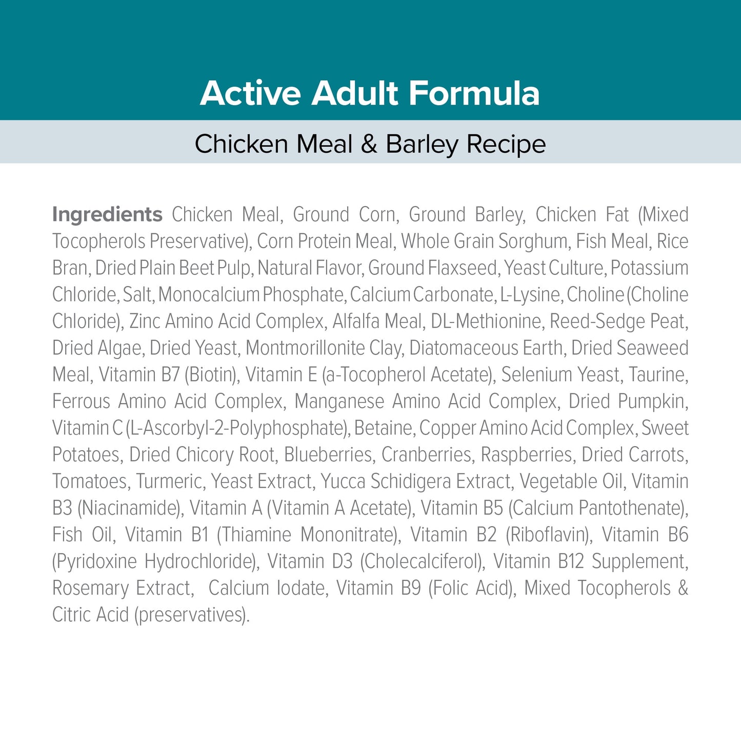 EnTrust Premium Active Adult Dog Food Chicken Meal Barley Recipe 35lbs
