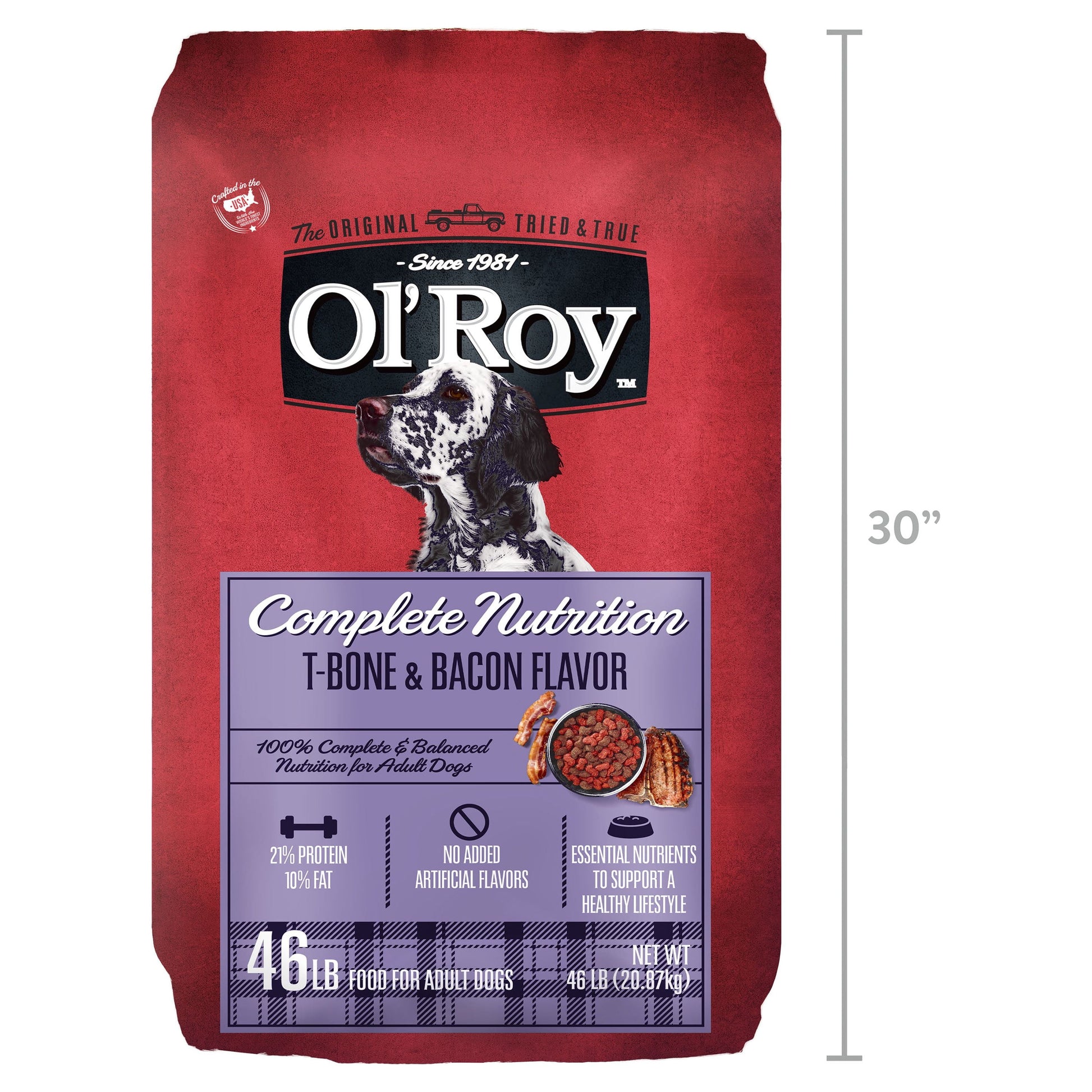 Ol' Roy Complete Nutrition T-Bone & Bacon Flavor Dry Dog Food, 46 lbs