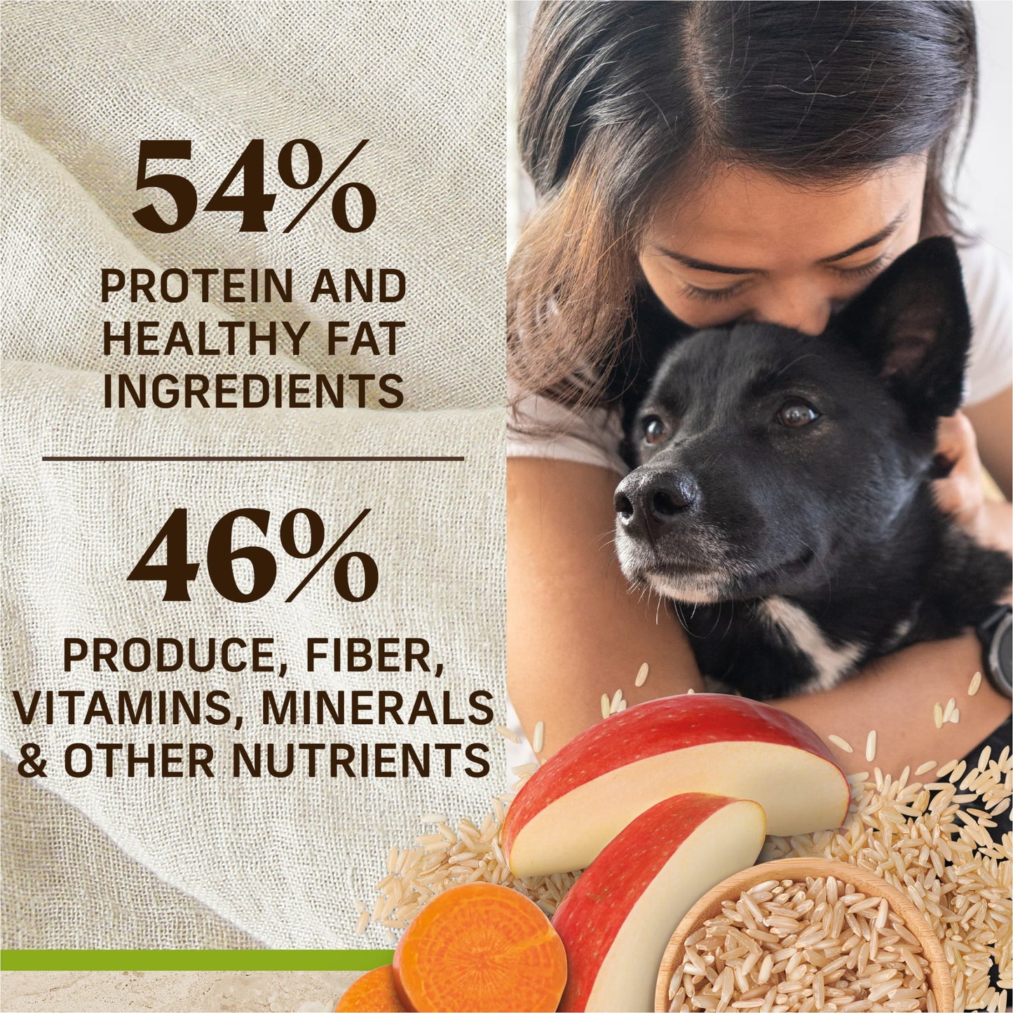 Merrick Real Lamb & Brown Rice Dry Dog Food, Whole Grain, 25 lb Bag