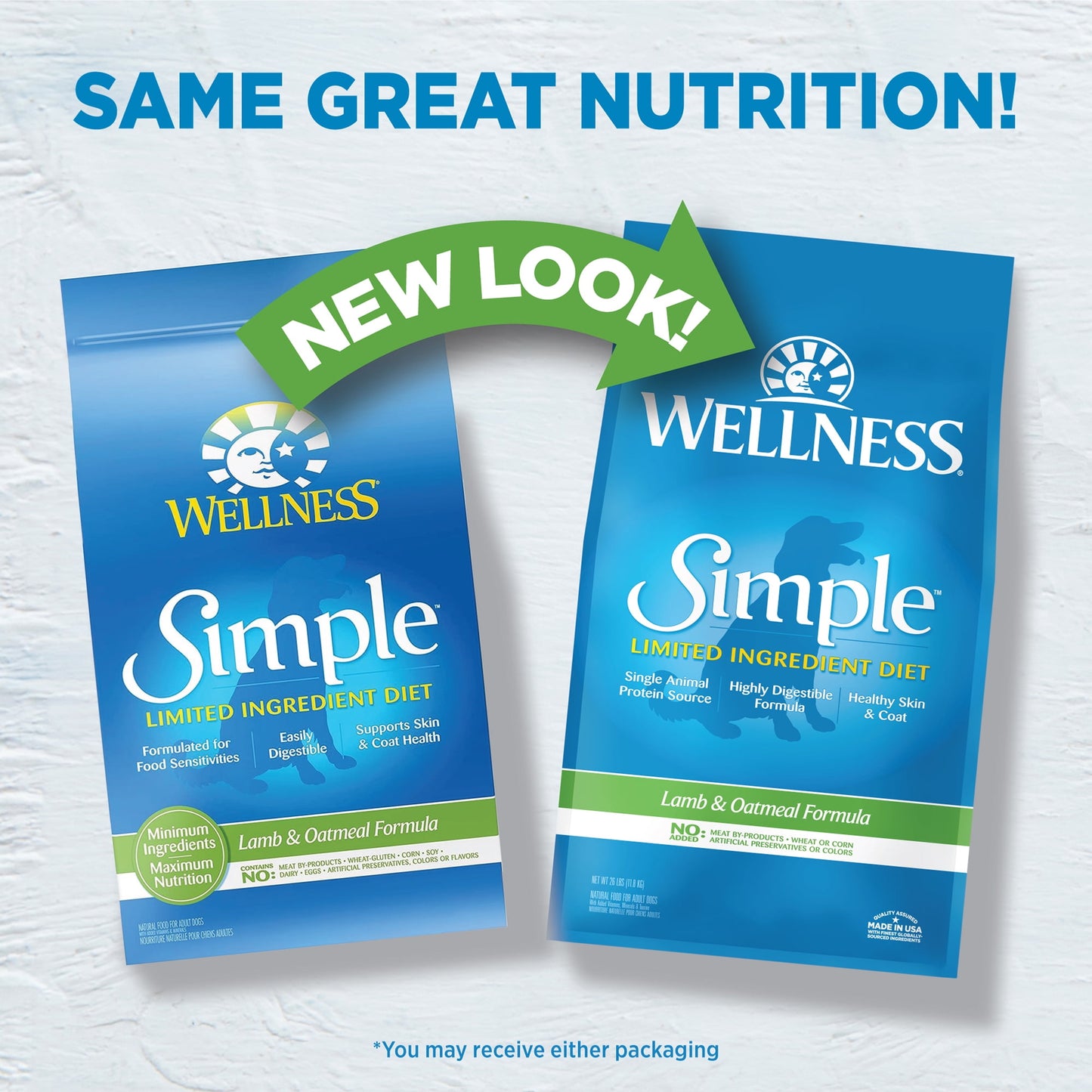 Wellness Simple Natural Limited Ingredient Dry Dog Food, Lamb and Oatmeal Recipe, 26-Pound Bag