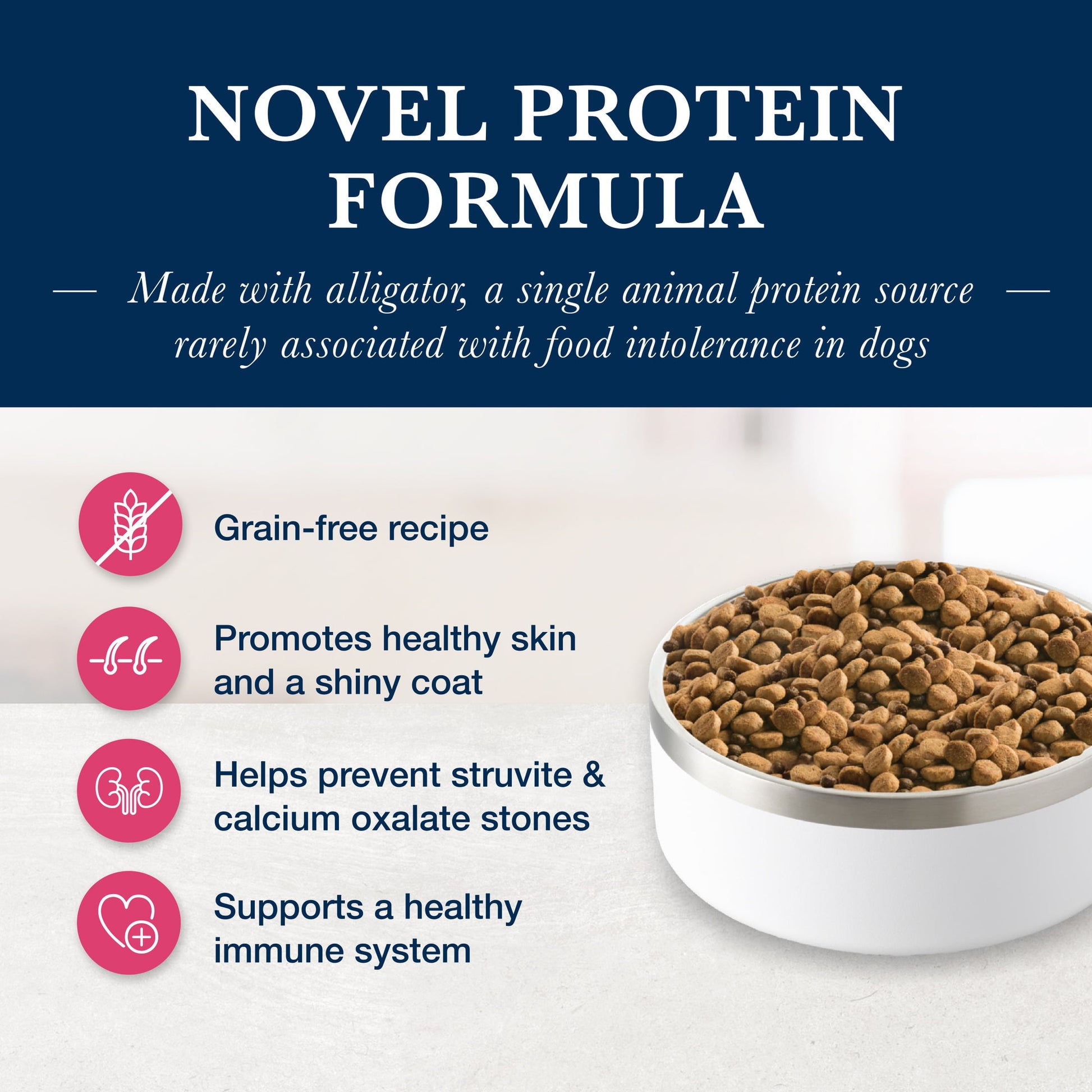 Blue Buffalo Natural Veterinary Diet NP Novel Protein Dry Dog Food, Alligator, 22-lb. Bag