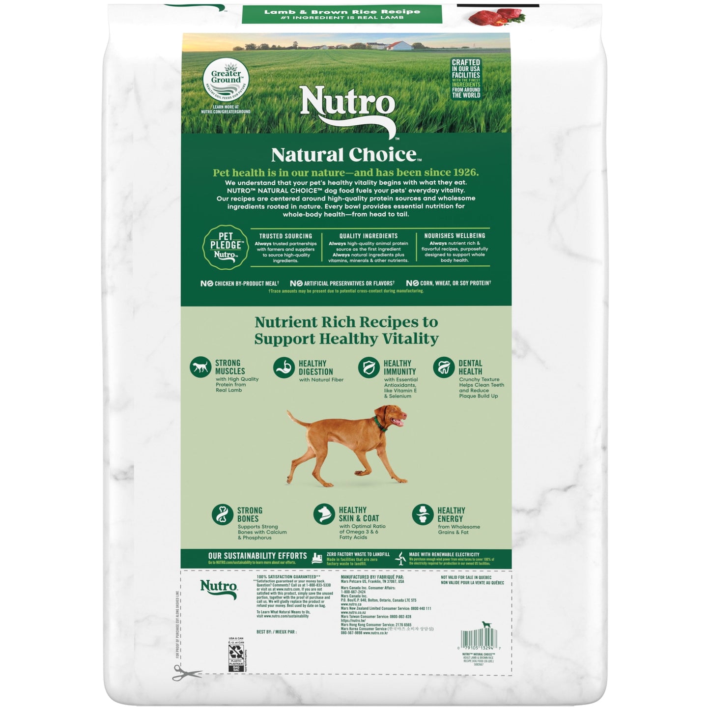 Nutro Natural Choice Adult Dry Dog Food, Lamb And Brown Rice Recipe, 36 Lbs.