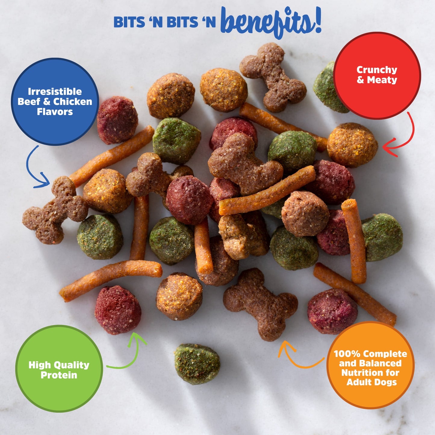 Kibbles 'n Bits Dry Dog Food, Original Savory Beef & Chicken Flavors, (1) 45 lb. Bag
