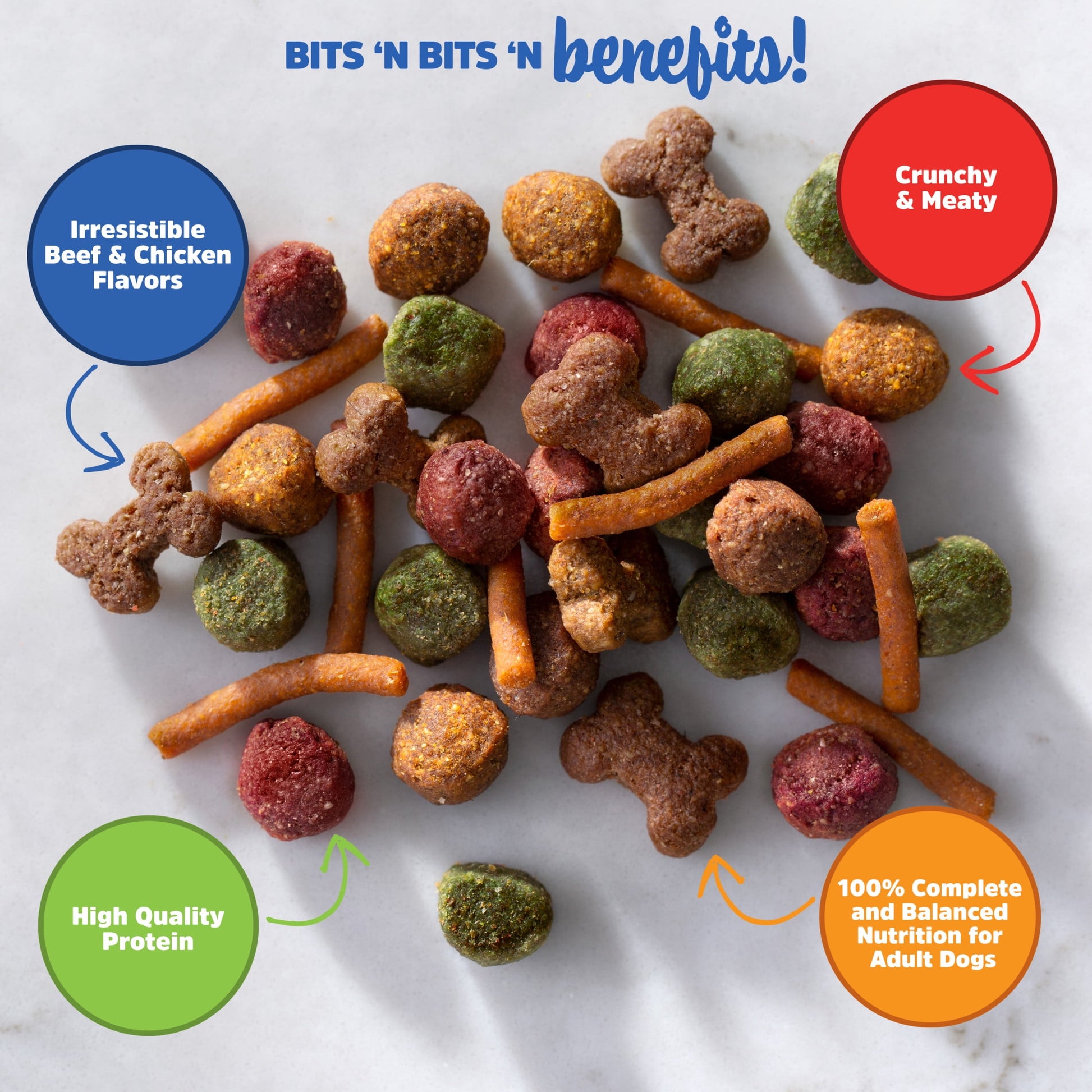 Kibbles 'n Bits Dry Dog Food, Original Savory Beef & Chicken Flavors, (1) 45 lb. Bag