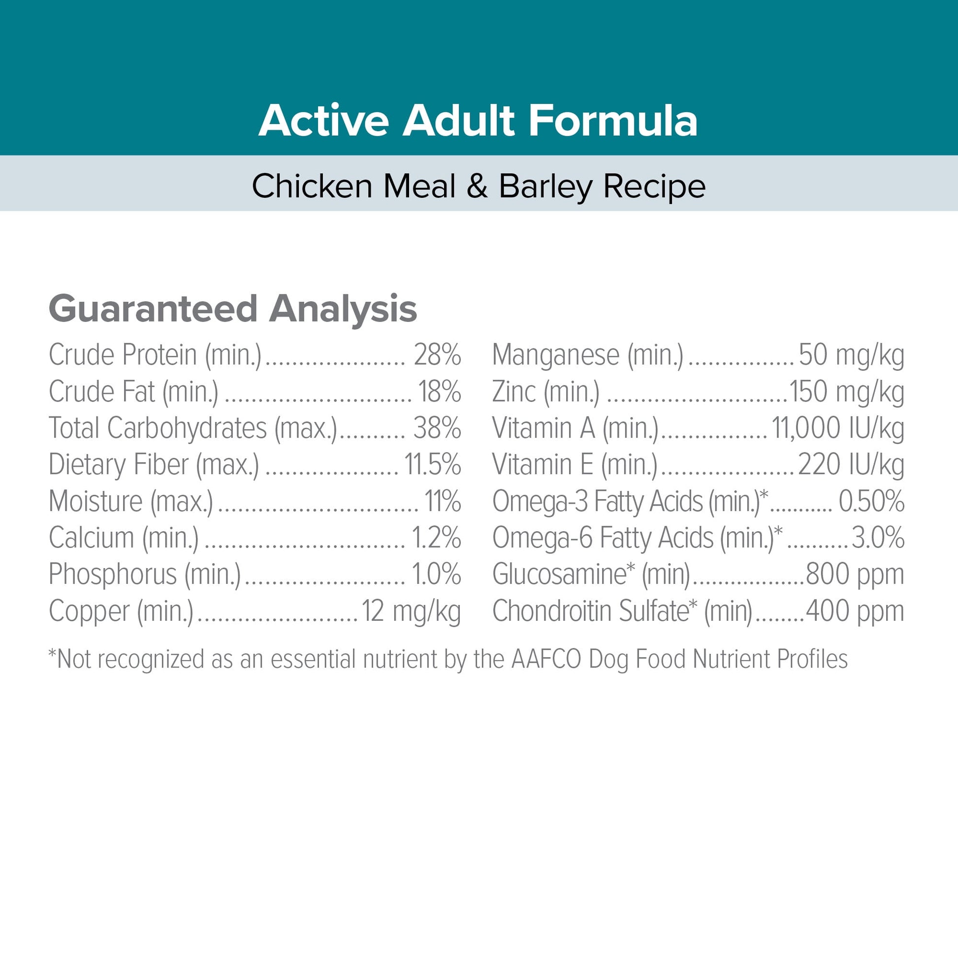 EnTrust Premium Active Adult Dog Food Chicken Meal Barley Recipe 35lbs