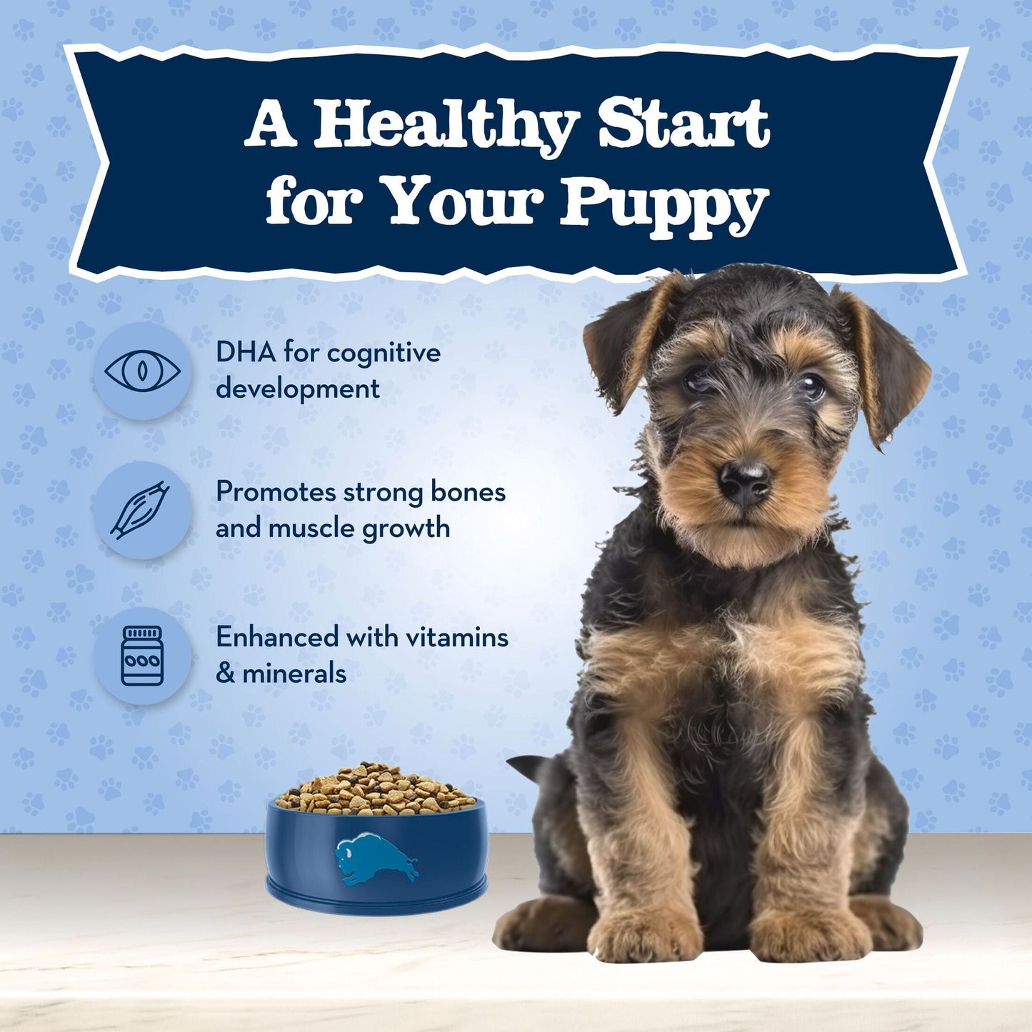 Blue Buffalo Baby BLUE Healthy Growth Puppy Dry Food, Chicken, 4-lb Bag