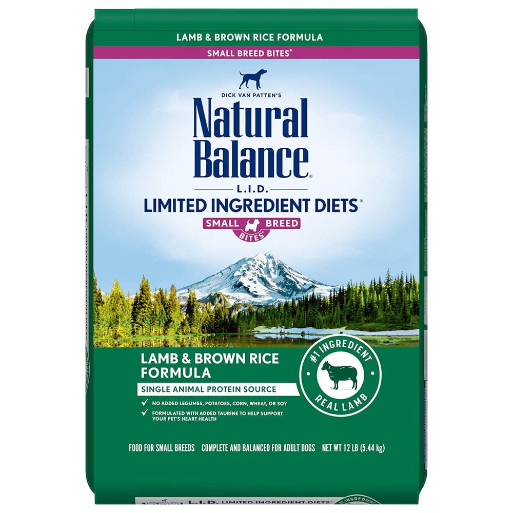 Natural Balance Pet Foods L.I.D. Small Breed Bites Dry Dog Food Lamb & Brown Rice 12 lb