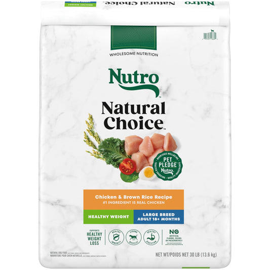 Nutro Natural Choice Large Breed Healthy Weight Dry Dog Food Chicken & Brown Rice, 30 Lbs.