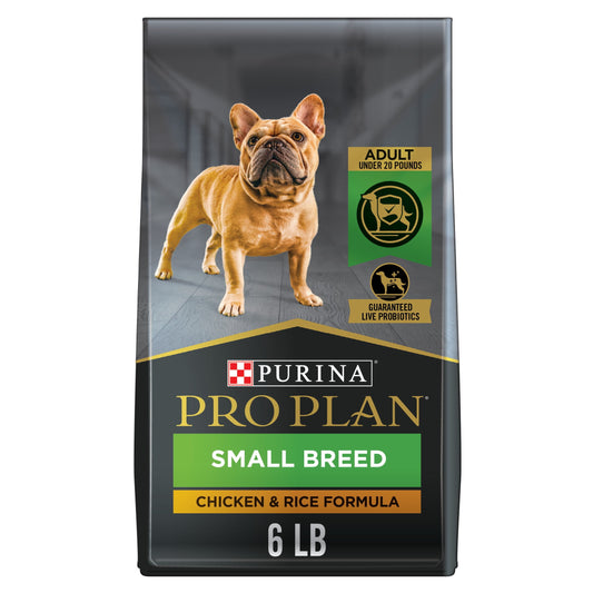 Purina Pro Plan High Protein Small Breed Dog Food, Chicken & Rice Formula, 6 lb. Bag