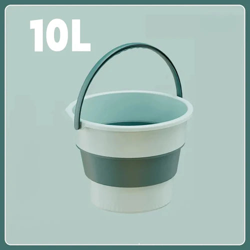 5/10L Folding Portable Bucket with Cover Car Wash Fishing Bathroom