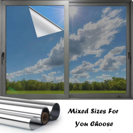 Window Privacy Film One Way Daytime Privacy Self-adhesive Vinyl Sun