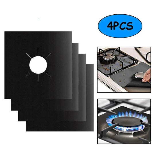 4 Pieces 27 Cm Gas Stove Surface Protection Pad Washable Oil And Dirt