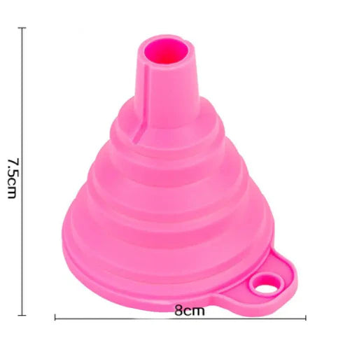 1pc Red Silicone Funnel Mini Multifunctional Convenient Kitchen