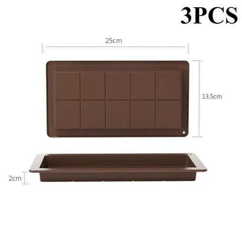 1/3/5 silicone chocolate bar molds, Dubai chocolate molds, Dubai