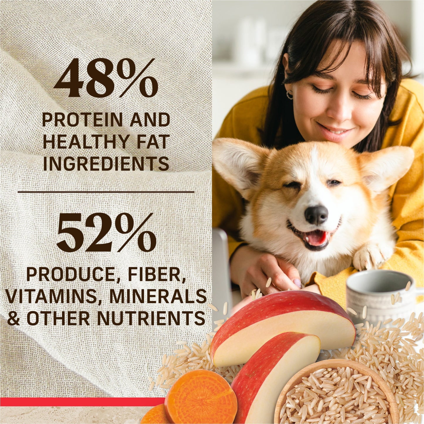 Merrick Healthy Grains Premium Adult Dry Dog Food, Wholesome And Natural Kibble With Beef And Brown Rice, 33.0 lb. Bag
