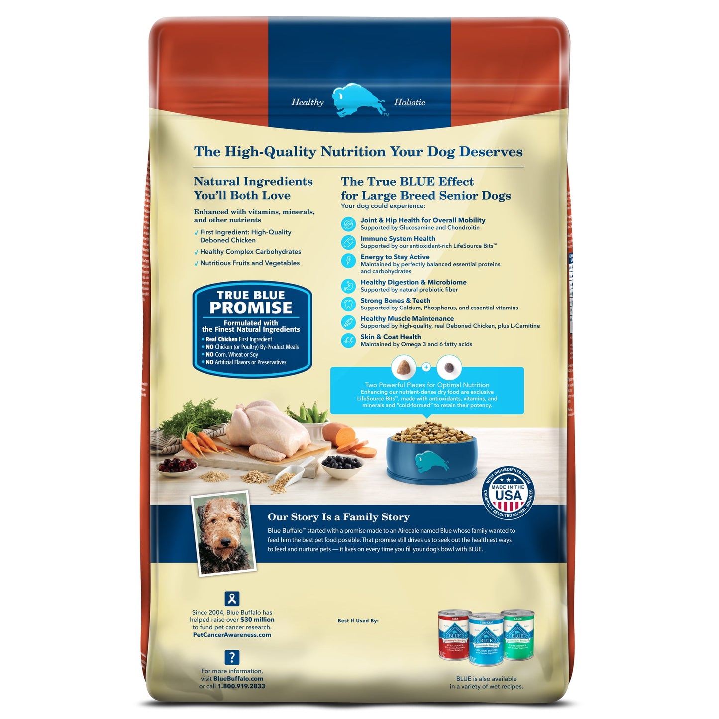 Blue Buffalo Life Protection Formula Large Breed Senior Dog Food, Chicken & Rice, 30 lbs.