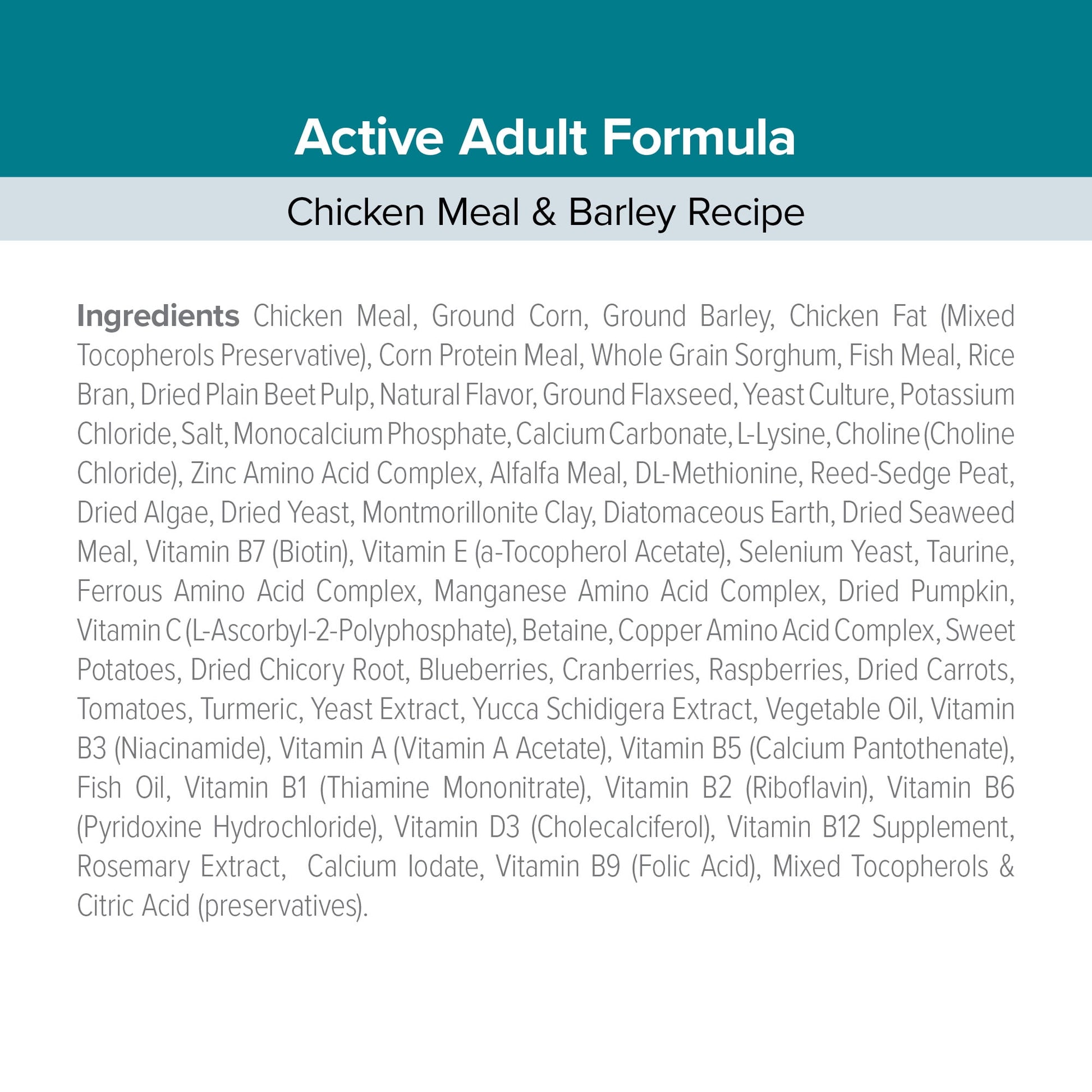 EnTrust Premium Active Adult Dog Food Chicken Meal Barley Recipe 35lbs