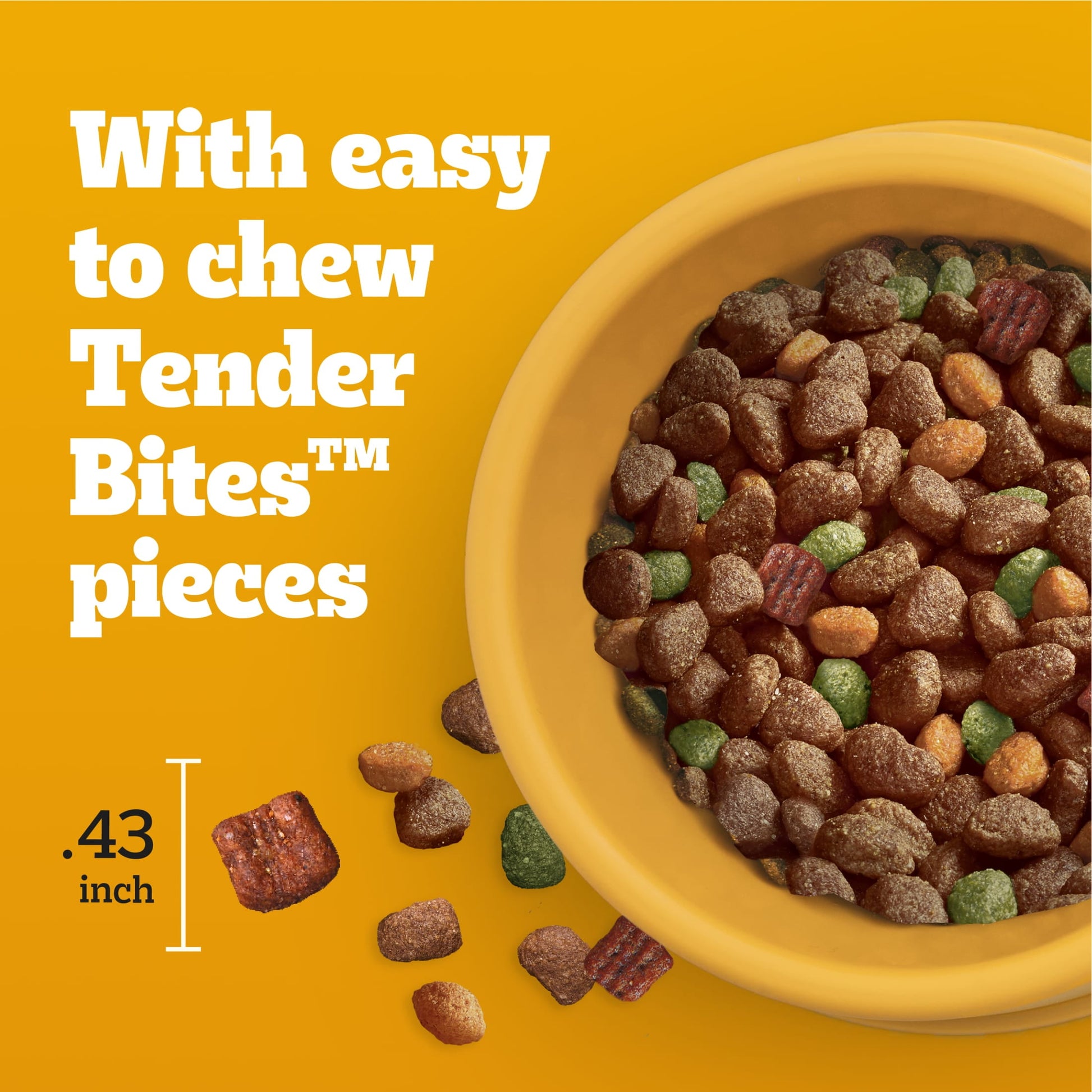 Pedigree With Tender Bites Chicken And Steak Dry Dog Food, 14 Lb Bag