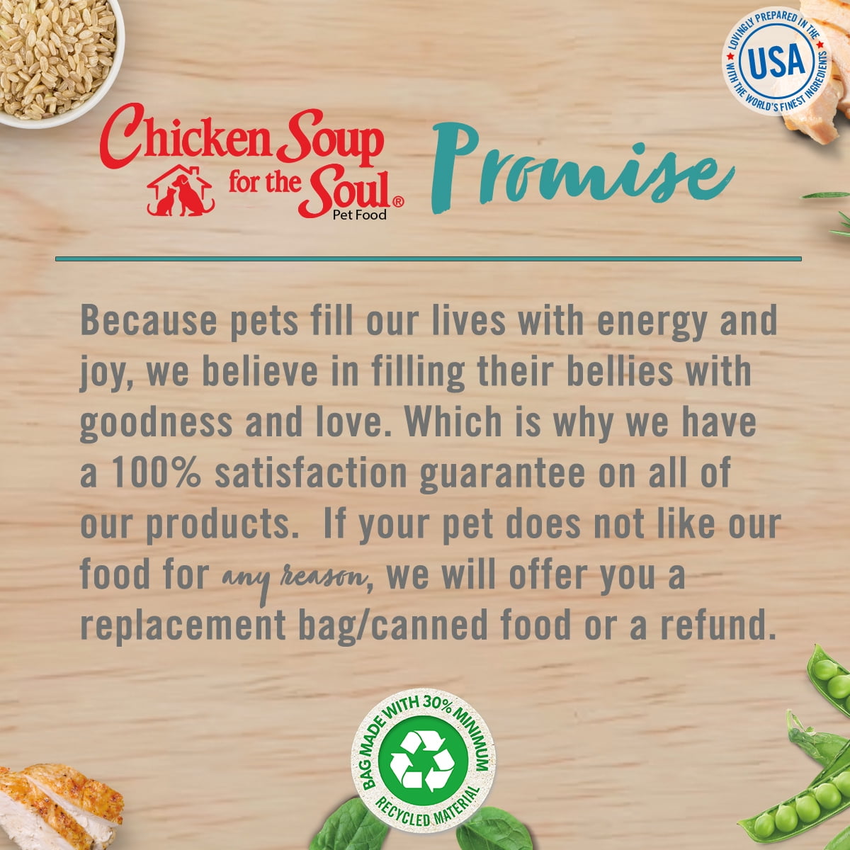 Chicken Soup for the Soul Small Bites Adult Dog Dry Food - Chicken, Turkey & Brown Rice, 28 lb. Bag