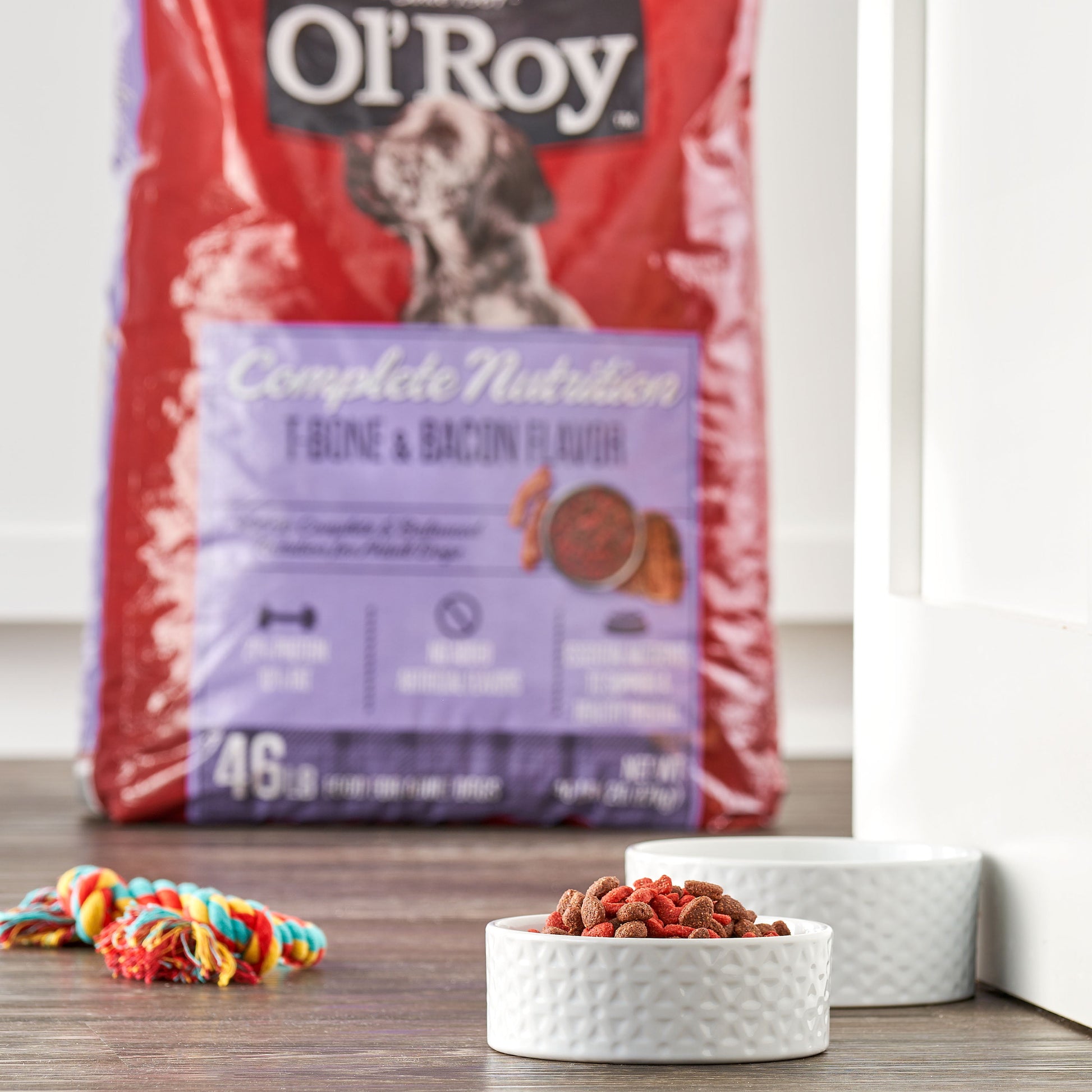 Ol' Roy Complete Nutrition T-Bone & Bacon Flavor Dry Dog Food, 46 lbs